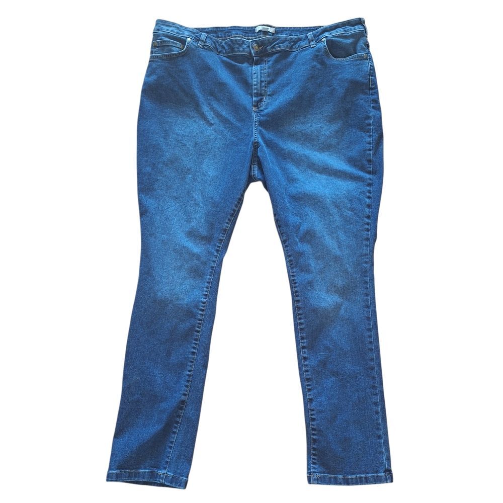 Woman Within Blue Jeans Size 24 W Tall Straight Leg